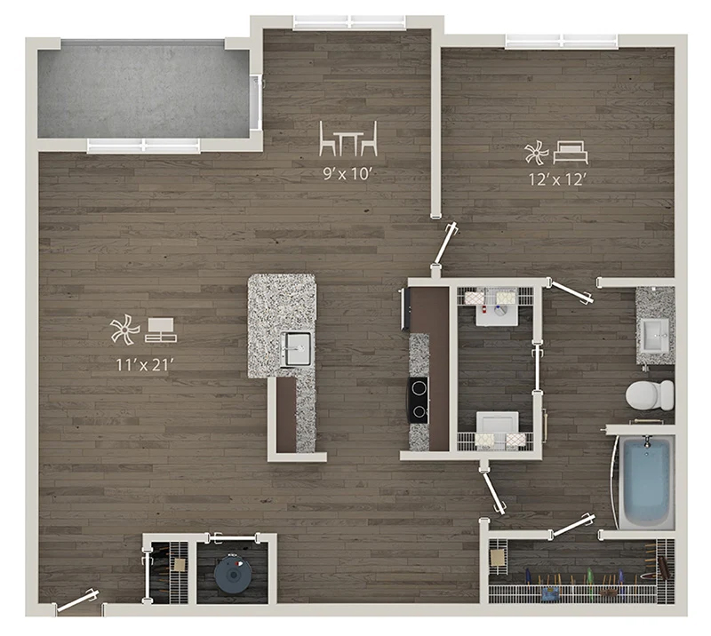 Solarium floor plan
